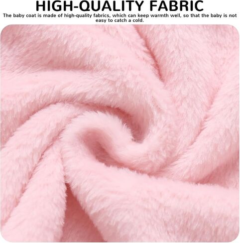 Baby Girl Winter Fleece Coat Toddler Boy Jacket Infant With Hood Warm Outerwear in Kuwait