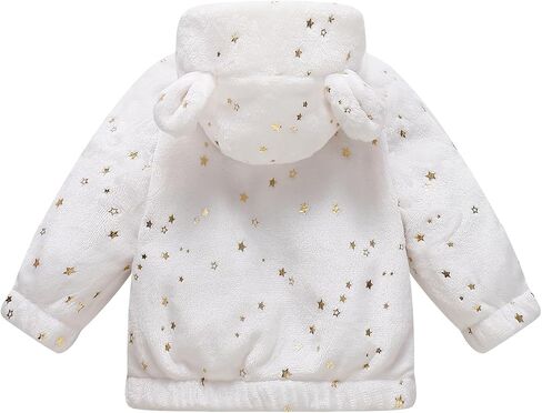 Baby Girl Winter Fleece Coat Toddler Boy Jacket Infant With Hood Warm Outerwear in Kuwait