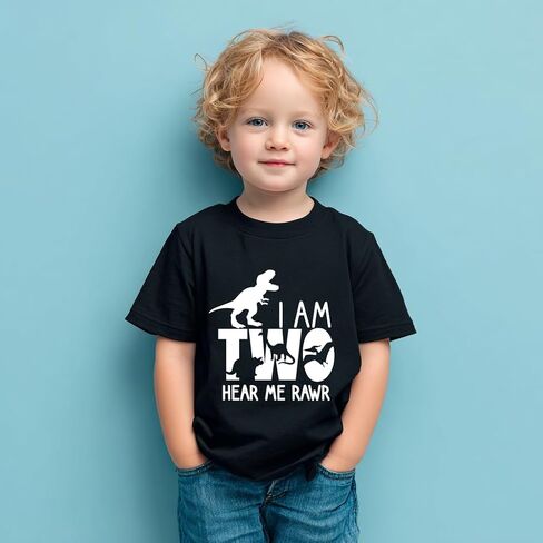 Two Shirt Toddler Boy Birthday Tshirt 2nd Birthday Outfits 2 Year Old Boys Happy Second Bday Party Tee in Saudi Arabia