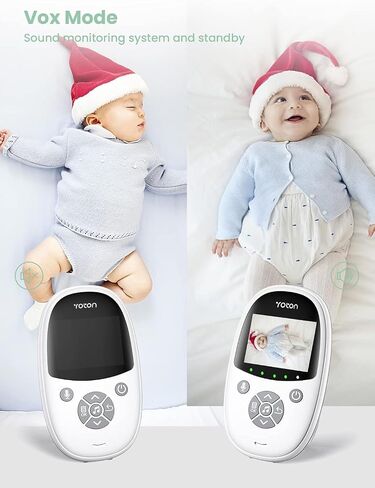 شاشة Yoton Baby Camera ، مراقبة الطفل مع رؤية ليلية للكاميرا ، لا شبكة WiFi ، كابل شحن USB-C 1.8 م ، شاشة 2.4 بوصة ، حديث ثنائي الاتجاه ، مستشعر درجة حرارة التذكير و 8 تلاشى in Saudi Arabia