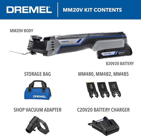 DREMEL MM20V-DR-RC 20V مجموعة متعددة الأدوات متعددة الأدوات المتذبذب (تم تجديدها) in Kuwait