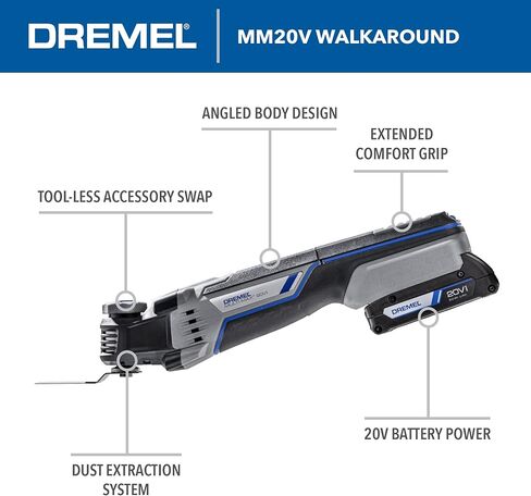 DREMEL MM20V-DR-RC 20V مجموعة متعددة الأدوات متعددة الأدوات المتذبذب (تم تجديدها) in Kuwait
