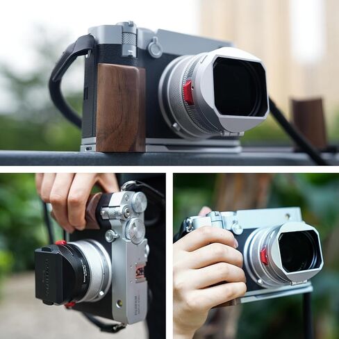 FREEWELL Premium Wooden L Bracket Handheld Grip with Quick Release Plate – Arca Compatible for Fuji GFX100RF (Silver) in Saudi Arabia