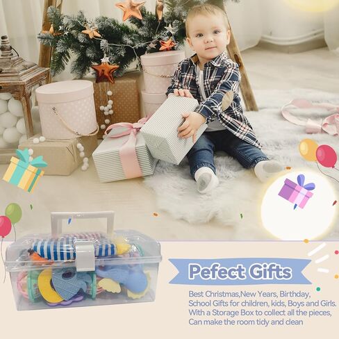 15PCS Rattles for Babies 0-6 Months - BPA-Free Baby Rattles 0-3, 6-12 Months for Newborn Soft Teething Toys Infant Toys with Wrist & Ankle Rattles, Baby Gift Set with Box for Hand-Eye Coordination in Saudi Arabia