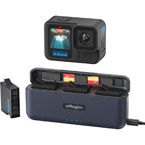 صندوق شحن سريع ذكي لـ GoPro Hero13 Charging Charging Hub شاحن فتحة ثلاثية مع سلك من النوع ، متوافق مع البطارية الأصلية in Kuwait