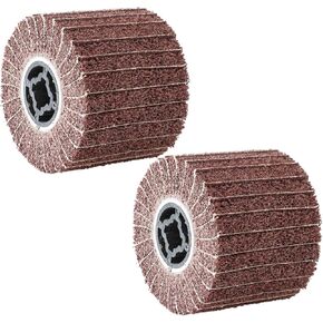 2 Inch Drum Sander, Abrasive Nylon Brush Wheels, 2Pcs Power Tool Accessories, Multi-Layered Brown Sandpaper For Grinding And Polishing in Saudi Arabia