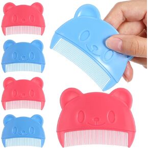 Toyvian 6 Pcs Cradle Cap Combs: Cradle Cap Brush, Plastic Cute Bear Shaped Baby Hair Combs - Double Sided & Gentle Touch - Fine Tooth Bath Brush for Newborn Baby Dandruff (Random Color） in Saudi Arabia