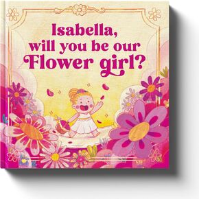 Flower Girl Proposal Gift - Will You by My Flower Girl - Pink Personalized Children's Book in Saudi Arabia