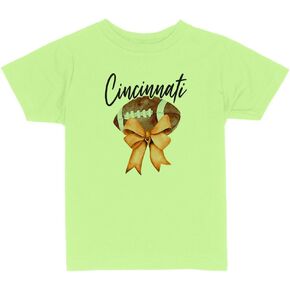 Girly Cincinnati Football Toddler Kids T-Shirt in Saudi Arabia
