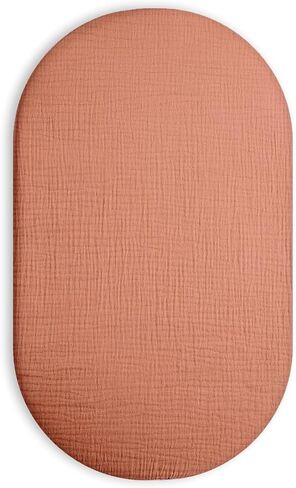 Muslin Bedside Bassinet Sheets 2 Pack, 33x20 Fitted Ultra Soft & Breathable Bedside Sleeper Sheets, Ideal for Baby Girl and Boy, Perfect for Newborns (Vintage Blossom & Pink) in Saudi Arabia