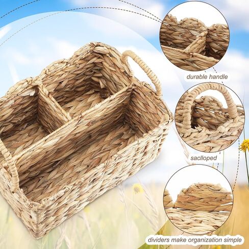 chunful 1 pack wicker diaper caddy orgenizer edged edge 9.5 × 13.5 × 7 بوصات سلة راتان منسوجة سلة طبيعية منظم مصنوعة يدويًا للهدف من هدايا استحمام الطفل حديثي الولادة in Saudi Arabia