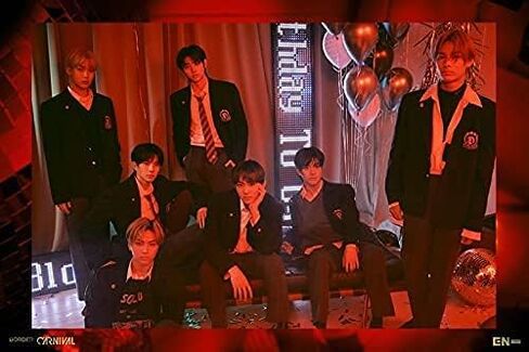 Enhypen Border : Carnival 2nd Mini Album Up Version CD+1p Folding Poster On Pack+104p PhotoBook+16p Lyric Book+2p PhotoCard+1p Lenticular Card+1p Sticker+Carnival Ticket+Tracking in Kuwait