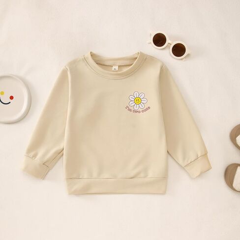 CM C&M WODRO Toddler Girl 2nd Birthday Sweatshirt I’M Two Cute Birthday Pullover Shirt Baby Crewneck Long Sleeve Fall Outfit in Saudi Arabia