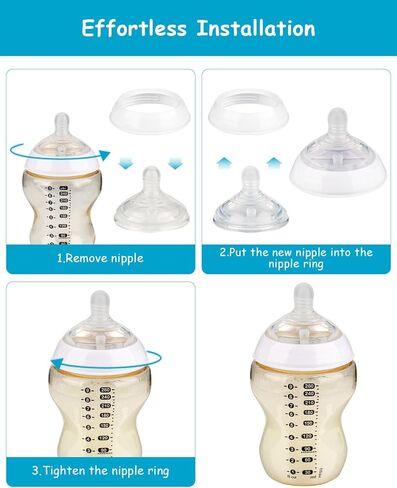 حلمة السيليكون (M) لتومي TIPPEE Natural Start Bottles Anti-Colic Baby ، تدفق متوسطة ، 3M+، 4 COUNT in Saudi Arabia