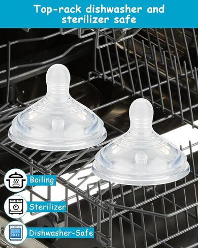 حلمة السيليكون (M) لتومي TIPPEE Natural Start Bottles Anti-Colic Baby ، تدفق متوسطة ، 3M+، 4 COUNT in Saudi Arabia