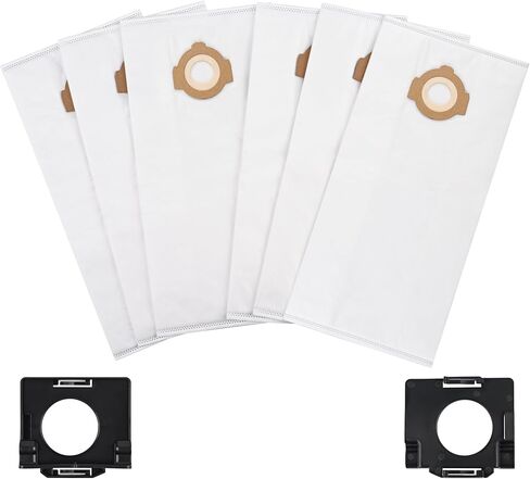 6 Pack 49-90-2016 Fleece Dust Bags Compatible with Milwaukee 0960-20 & 0970-20 Cordless Wet/Dry Packout Vacuums + 2 Pack Attachable Bag Holder （6 Bags 2 Holders) in Kuwait