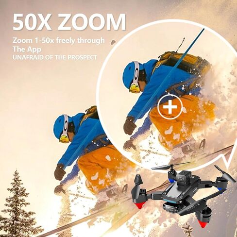 Mini Drone مع كاميرا مزدوجة للبالغين ، والتحكم عن بعد والتحكم في التطبيق ، طائرة FPV قابلة للطي مع حالة حمل ، التخييم ، الحفلات ، مناسبة للمشي لمسافات طويلة ، بطارية قابلة للشحن (أسود) A7171 in Kuwait