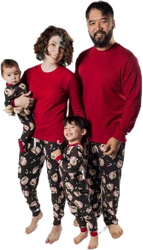 Burt's Bees Baby Family مطابقة بيجامات العطلات - PJs القطن العضوي للرضع والأطفال الصغار والأطفال والرجال والنساء in Saudi Arabia