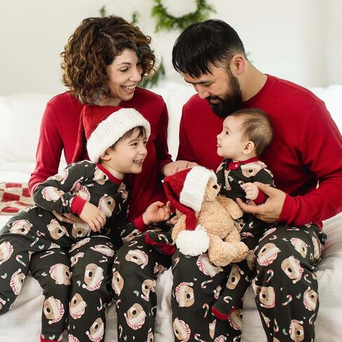 Burt's Bees Baby Family مطابقة بيجامات العطلات - PJs القطن العضوي للرضع والأطفال الصغار والأطفال والرجال والنساء in Saudi Arabia