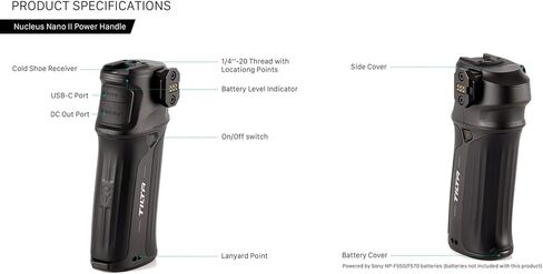 Tilta Nucleus Nano II مقبض الطاقة | طاقة موسعة لعجلة اليد نانو الثاني | إكسسوارات الطاقة عبر USB-C و DC | نقاط التثبيت لتلاعب الكتف أو الشاشة | تحسين الراحة مع عجلة Nano II in Kuwait