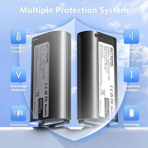 Upgraded 7000mAh Battery Compatible with My-Q Garage Door Video Camera Keypad, Video Keypad Rechargeable Battery with USB-C Cable in Kuwait