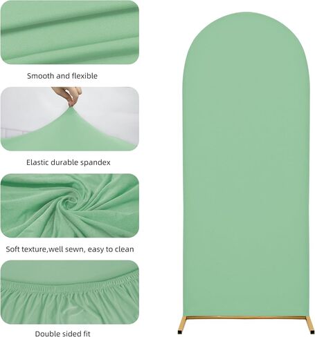 7.2FT Wedding Arch Cover – Stretchy Spandex Fabric Backdrop for Arch Stand | Ideal for Wedding Ceremony, Birthday Party, Baby Shower & Photo Booth Decoration (cover only) in Saudi Arabia