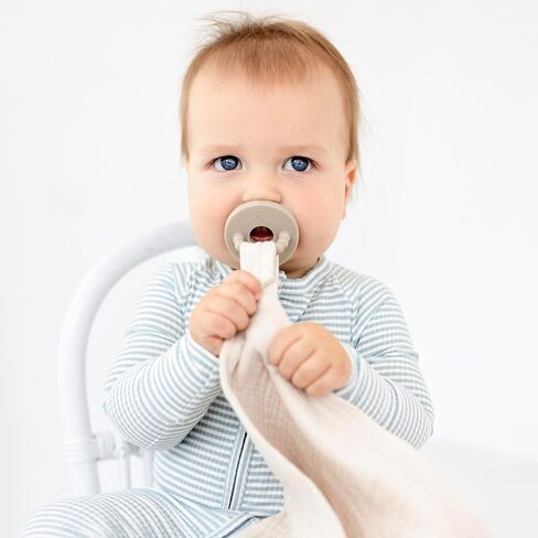Ryan & Rose Cutie Lovey - Soft 100% Organic Cotton Muslin with Attachable Snap Closure - Loveys for Babies Newborn Baby Lovey Security Blankets for Babies Baby Blanket (Ruffle Petal) in Saudi Arabia