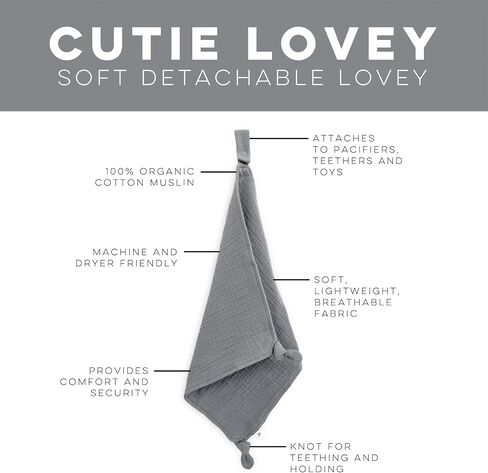 Ryan & Rose Cutie Lovey - Soft 100% Organic Cotton Muslin with Attachable Snap Closure - Loveys for Babies Newborn Baby Lovey Security Blankets for Babies Baby Blanket (Ruffle Petal) in Saudi Arabia
