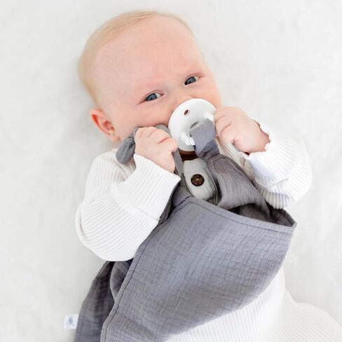 Ryan & Rose Cutie Lovey - Soft 100% Organic Cotton Muslin with Attachable Snap Closure - Loveys for Babies Newborn Baby Lovey Security Blankets for Babies Baby Blanket (Ruffle Petal) in Saudi Arabia