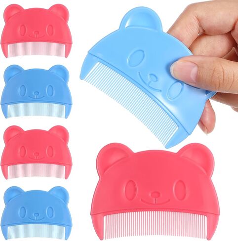 Toyvian 6 Pcs Cradle Cap Combs: Cradle Cap Brush, Plastic Cute Bear Shaped Baby Hair Combs - Double Sided & Gentle Touch - Fine Tooth Bath Brush for Newborn Baby Dandruff (Random Color） in Saudi Arabia