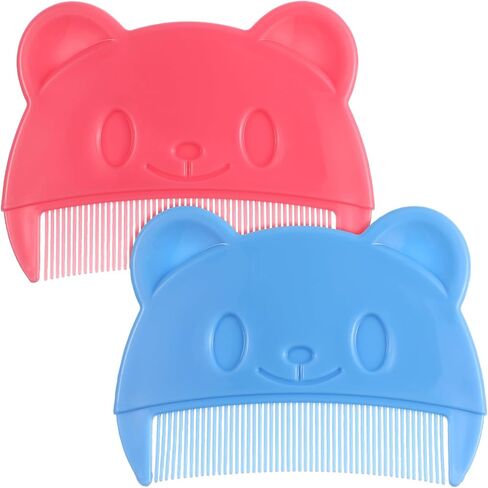 Toyvian 6 Pcs Cradle Cap Combs: Cradle Cap Brush, Plastic Cute Bear Shaped Baby Hair Combs - Double Sided & Gentle Touch - Fine Tooth Bath Brush for Newborn Baby Dandruff (Random Color） in Saudi Arabia