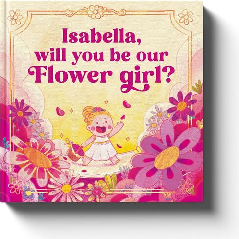 Flower Girl Proposal Gift - Will You by My Flower Girl - Pink Personalized Children's Book in Saudi Arabia