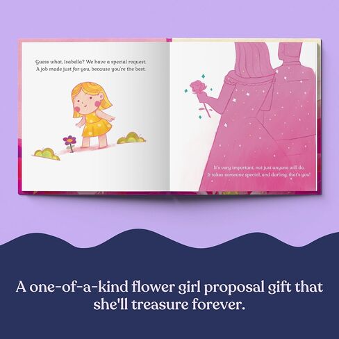 Flower Girl Proposal Gift - Will You by My Flower Girl - Pink Personalized Children's Book in Saudi Arabia