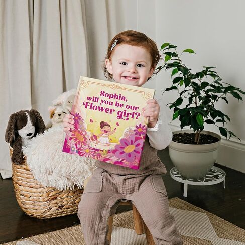Flower Girl Proposal Gift - Will You by My Flower Girl - Pink Personalized Children's Book in Saudi Arabia