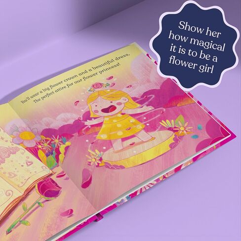 Flower Girl Proposal Gift - Will You by My Flower Girl - Pink Personalized Children's Book in Saudi Arabia