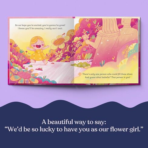 Flower Girl Proposal Gift - Will You by My Flower Girl - Pink Personalized Children's Book in Saudi Arabia