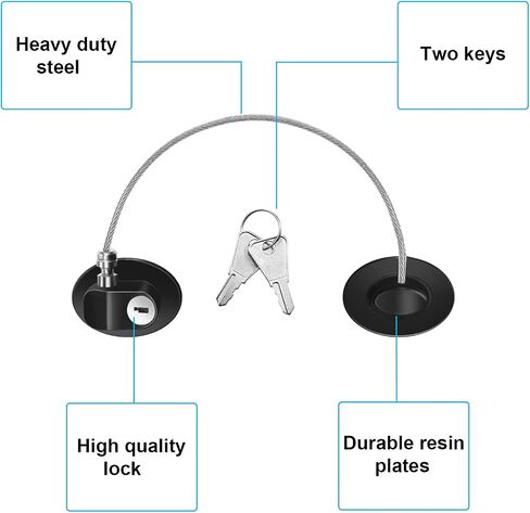 Hotop 4 Pack Cabinet Locks with Keys Mini الثلاجة أقفال ثلاجة للأطفال الصغار للأطفال اللصق الذاتي والرضي in Saudi Arabia