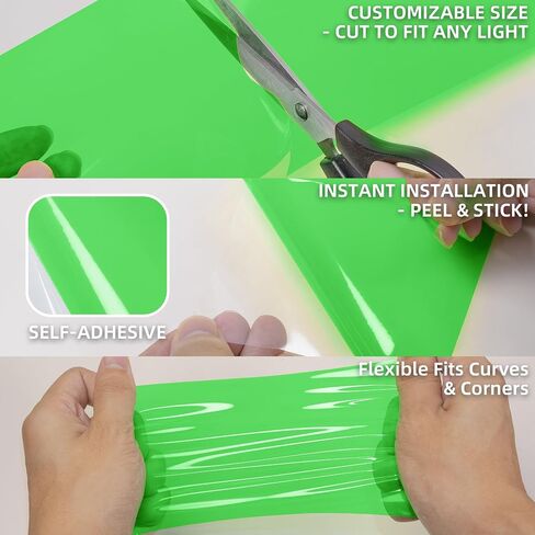 Lypumso Color Transfor Transfor Filters ، DIY Self Selffive Finyl Wrap Film for Halloween Christmas Landscape ، String String Garden Lights Tint Decor in Kuwait