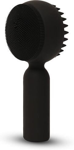 فرشاة تطهير الوجه السيليكون 2 في 1 سيليكون فرك عنبر يدوي مقشر فرشاة الوجه الوجه منظف الوجه الشعيرات الفائقة للبشرة الحساسة سهلة التنظيف جيدا (الأرجواني) in Kuwait