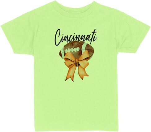 Girly Cincinnati Football Toddler Kids T-Shirt in Saudi Arabia