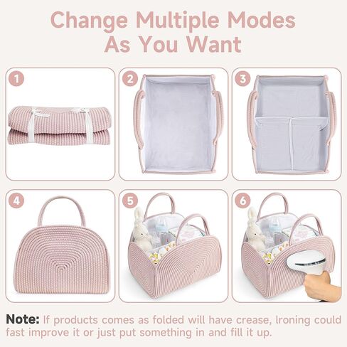 منظم بيبي حفاضات CADDY ، حبل القطن حفاضات CADDY سلة منظم ، سلة سحابة لتخزين شكل سحابة لحافلة حديثي الولادة ومناديل الأطفال ، هدية لاستسلام الطفل ، أساسيات حديثي الولادة-بني in Kuwait