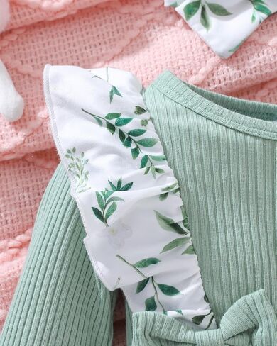 Newborn Baby Girl Clothes Infant One-Piece Romper+Jumpsuit+Bodysuit+Headband Fall Winter Outfits New Born Set in Kuwait