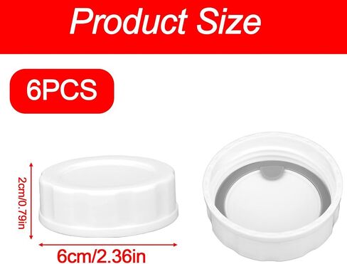 6pcs قبعات زجاجة الطفل متوافقة مع زجاجات حمامة و Lansinoh واستبدال أغطية زجاجة السفر والخزانة (الأرجواني) in Saudi Arabia