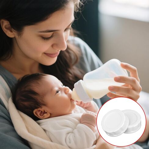 6pcs قبعات زجاجة الطفل متوافقة مع زجاجات حمامة و Lansinoh واستبدال أغطية زجاجة السفر والخزانة (الأرجواني) in Saudi Arabia