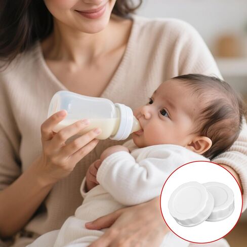 6pcs قبعات زجاجة الطفل متوافقة مع زجاجات حمامة و Lansinoh واستبدال أغطية زجاجة السفر والخزانة (الأرجواني) in Saudi Arabia