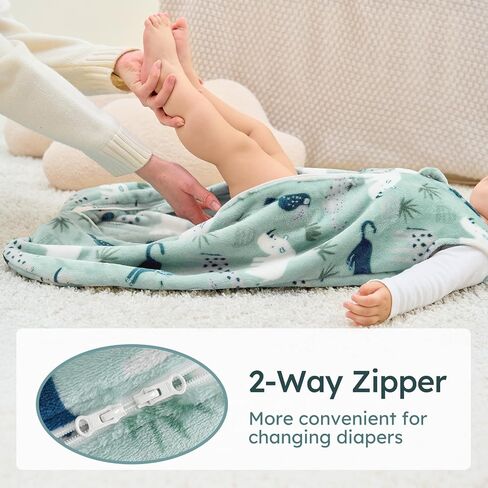 Yoofoss Fleece Baby Sleep Sack 2 Pack 1.5 Tog Baby Wearable Blanket with 2-Way Zipper in Saudi Arabia