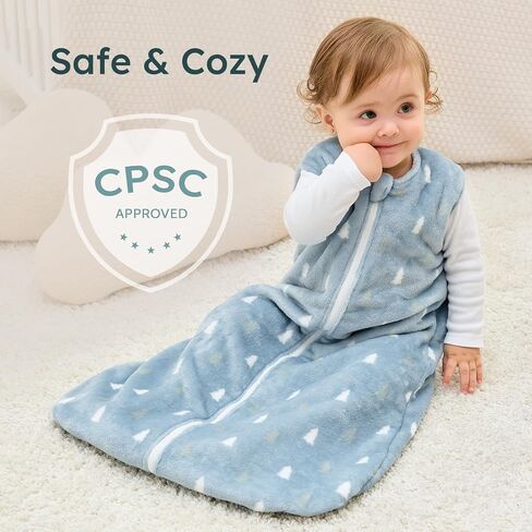 Yoofoss Fleece Baby Sleep Sack 2 Pack 1.5 Tog Baby Wearable Blanket with 2-Way Zipper in Saudi Arabia