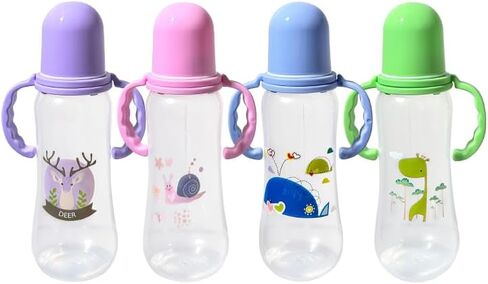 Pretty Baby 2oz (60 مل) زجاجات أطفال مضادة للدولة من 4 عبوات للحديدين الجدد ، والانتقال الخالي من BPA ، والرضاعة الطبيعية ، وتنفيس لتخفيف الغاز والمغصال المثالية لسجل الطفل in Saudi Arabia