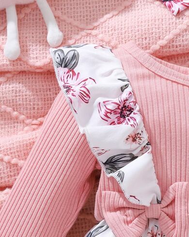 Newborn Baby Girl Clothes Infant One-Piece Romper+Jumpsuit+Bodysuit+Headband Fall Winter Outfits New Born Set in Kuwait