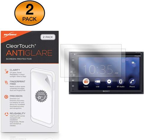 واقي شاشة Boxwave متوافق مع Sony Xav-Ax200-Cleartouch Anti-Glare (2 pack) ، جلد غير لامع مضاد للسينما in Saudi Arabia